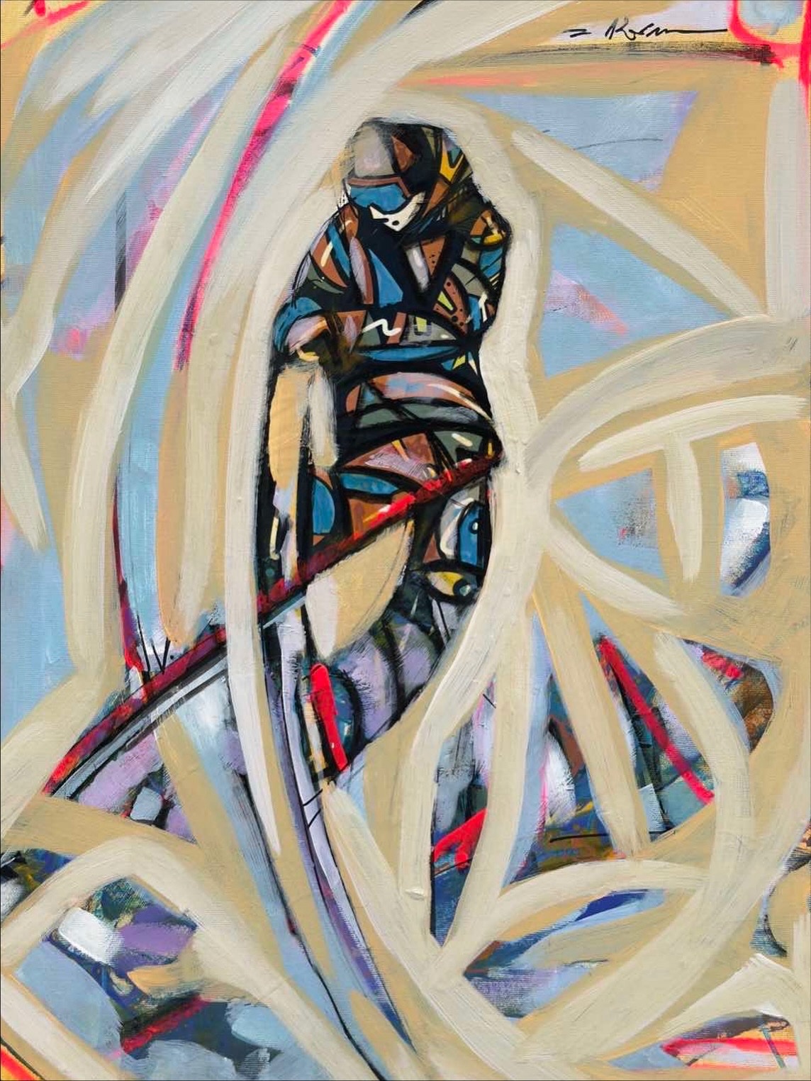 Flec Snowemotion Acryl on canvas by Evin Eva Pešić 80x60 - Image 2