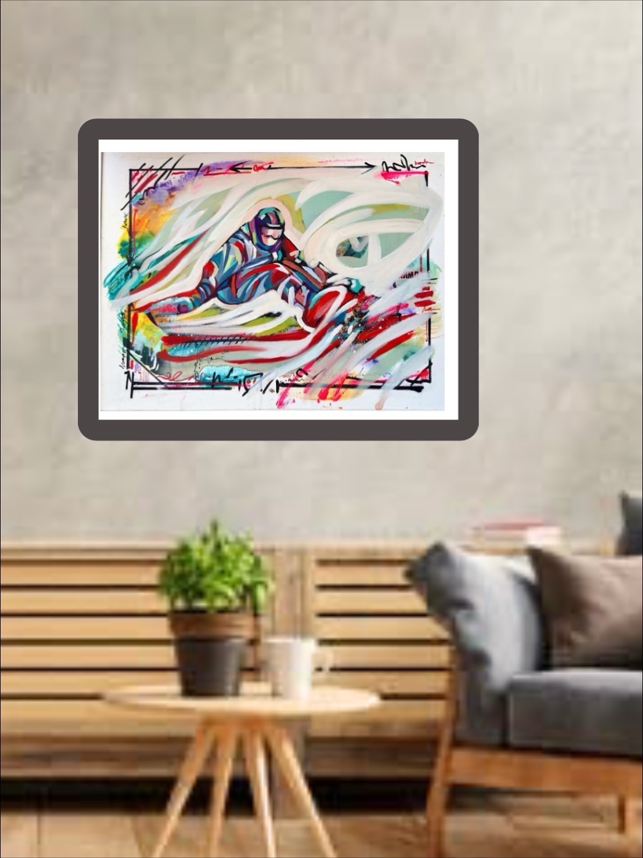 Maks Eurocarve Snowemotion Acryl on canvas by Evin Eva Pešić 80x60