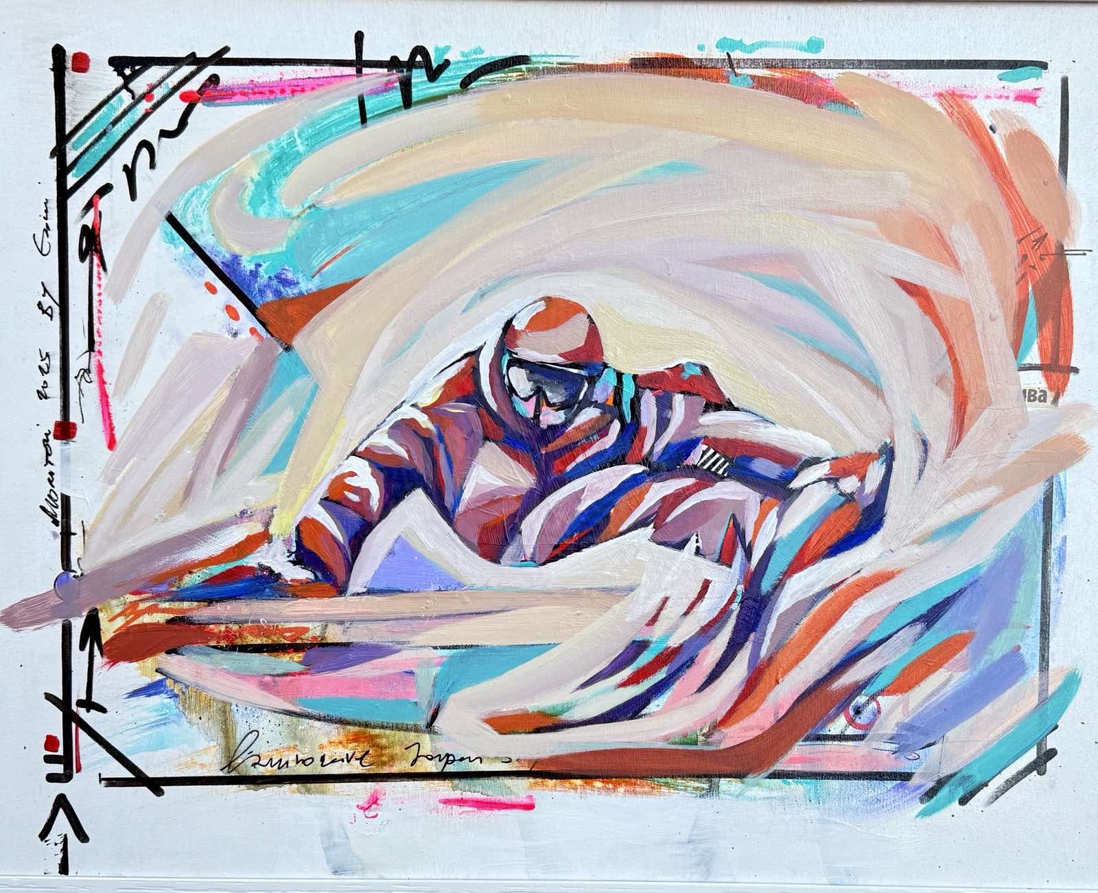 Mitatatort Eurocarve Snowemotion Acryl on canvas by Evin Eva Pešić 80x60 - Image 3