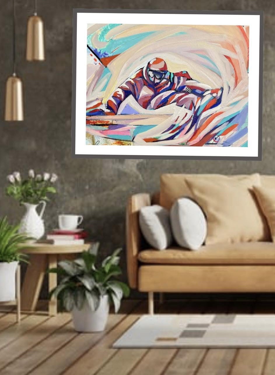 Mitatatort Eurocarve Snowemotion Acryl on canvas by Evin Eva Pešić 80x60 - Image 2